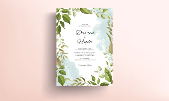 Evaluating a Modern Wedding Invitation Leaf Design Asset