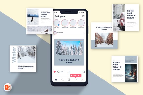 Instagram Feed - Burst Snow: A Strategic Template for Seasonal Branding