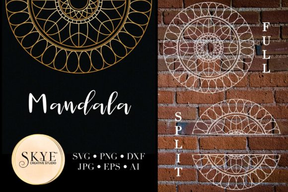 Mastering Creative Workflows with the Mandala SVG Bundle Split Mandala Half 29