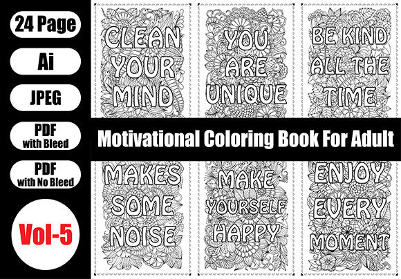 Motivational Coloring Books for Adult Stress Relief