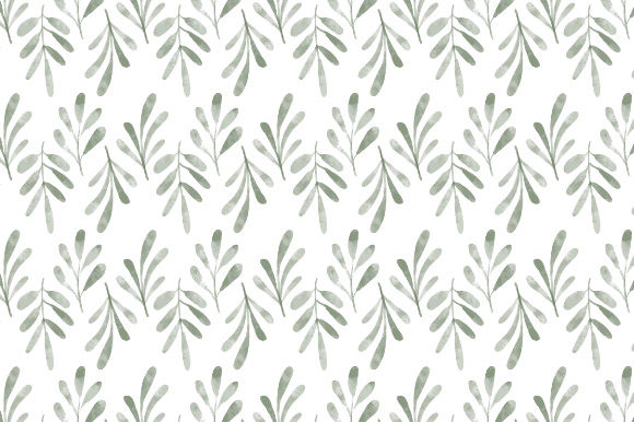 The Art of the Seamless Pattern: Exploring Watercolor Green Leaf and Floral Illustrations