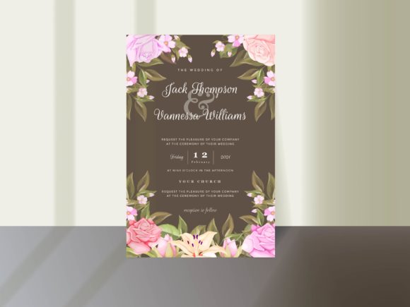 The Elegant Flora Wedding Invitation Template Design