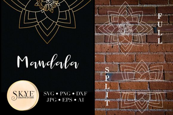 The Mandala Split Mandala Half 53: A Versatile Design Toolkit for Creators