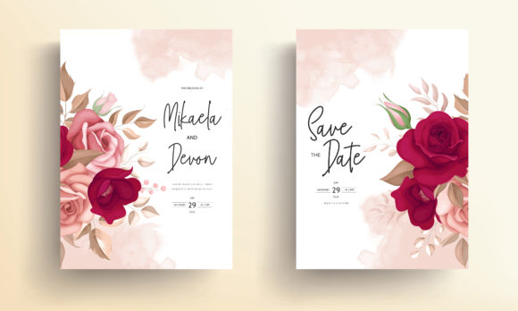 The Modern Wedding Card with Roses: A Template for Elegant Celebration