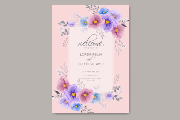 The Romantic Wedding Card with Cosmos Flower: Your Key to Effortless Elegance