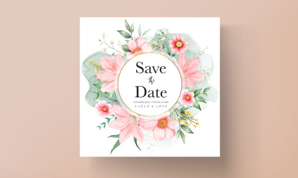 Watercolor Wedding Invitation Flower: A Floral Illustration Font